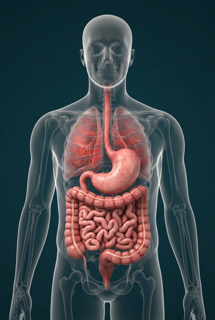 Realistic anatomical human gastrointestinal tract